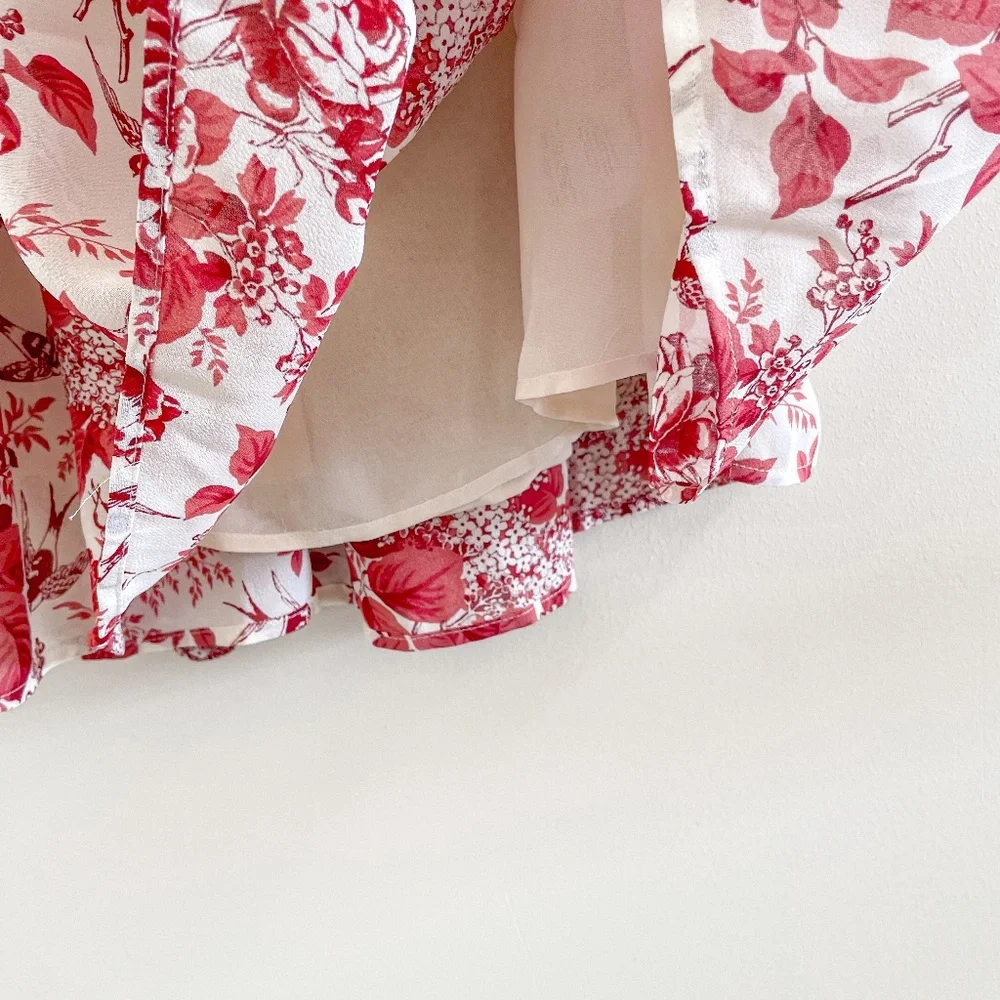Reformation Violet Toile De Jouy Midi Dress 2 NWOT - Picture 10 of 11